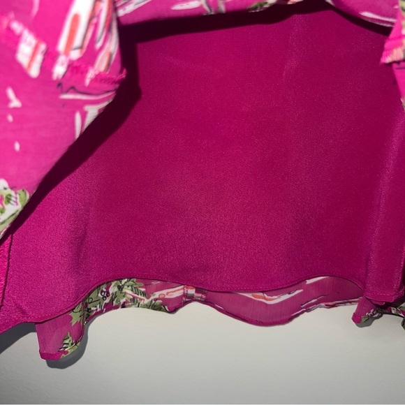 Norton McNaughton Skirt Tropical Pink Lined Midi Skirt Size 18 - Picture 6 of 9